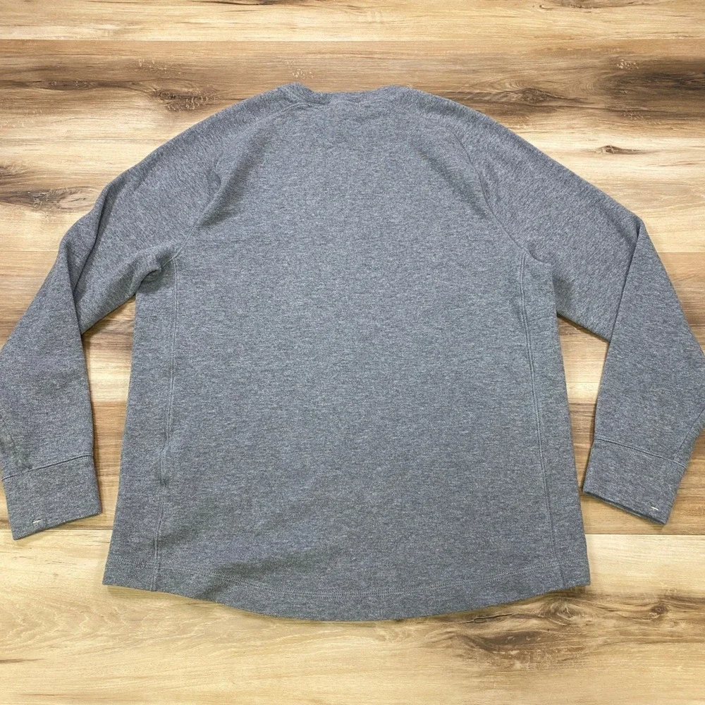 Banana Republic Sweatshirt Mens L Minimalist Cotton Blend Raglan Grey Classic